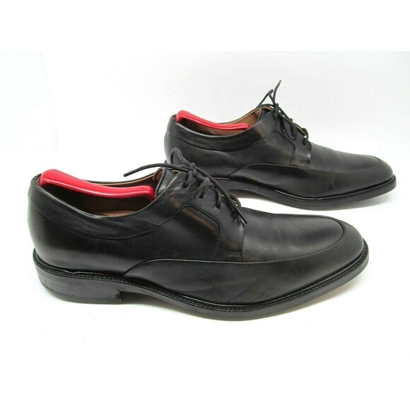 Cole Haan Grand Os Warren Black Leather Apron Toe Derbys Mens  Size US 8 M - Picture 2 of 11